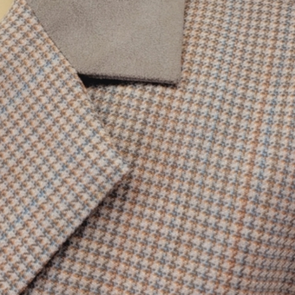 Pendleton Seasonless Wool Houndstooth Blazer Tan … - image 7